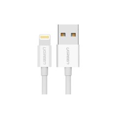 Kaapeli USB Ugreen US155 MFi USB to Lightning 2.4A 2.0 m valkoinen hinta ja tiedot | Kaapelit ja adapterit | hobbyhall.fi