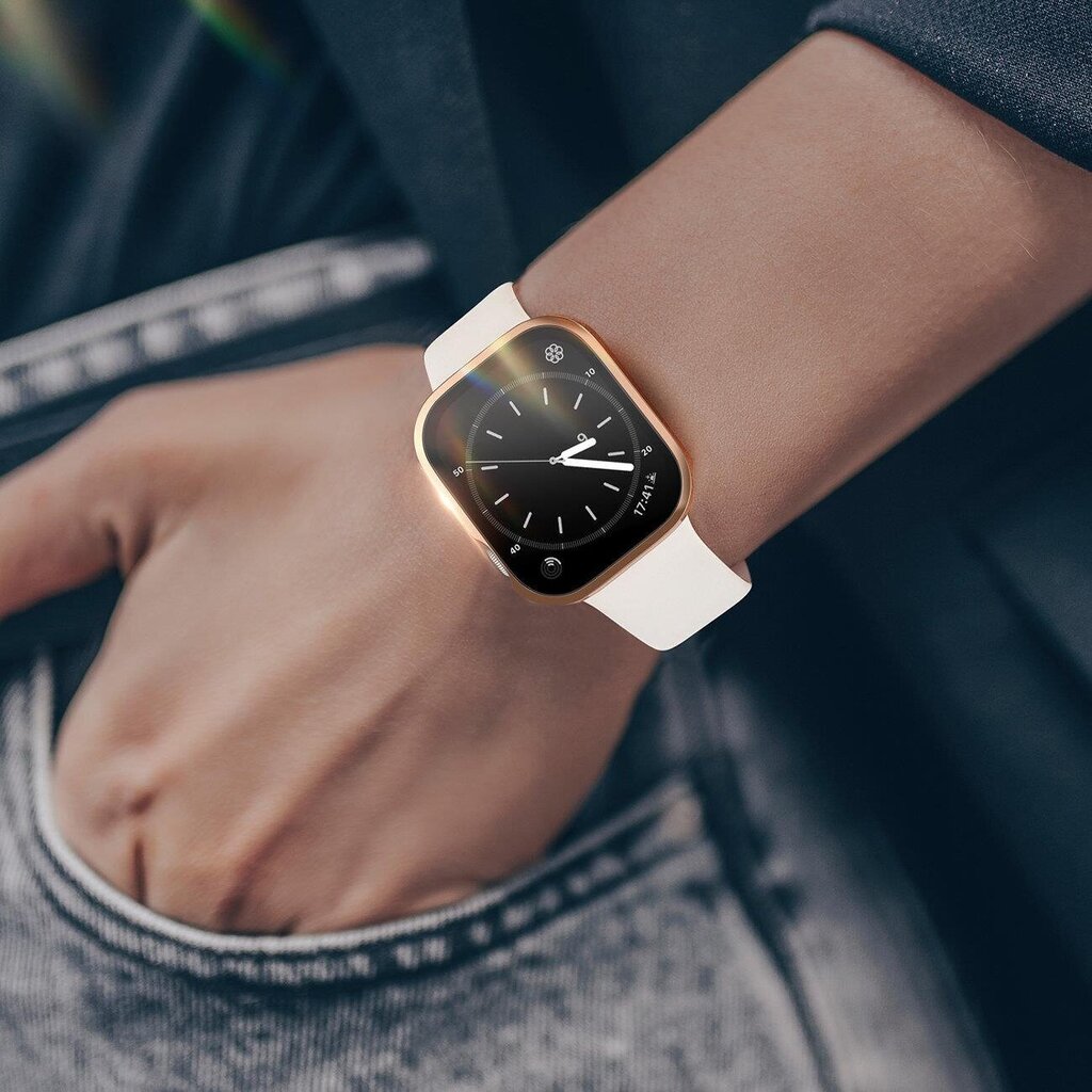 Suojalasi / kotelo Dux Ducis Hamo Apple Watch 44mm vaaleanpunainen hinta ja tiedot | Älykellojen ja aktiivisuusrannekkeiden lisätarvikkeet | hobbyhall.fi