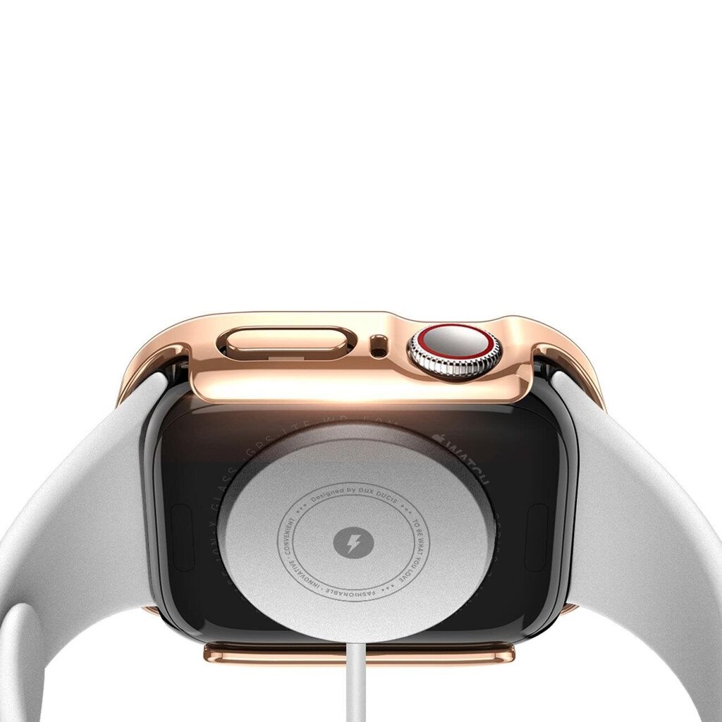 Suojalasi / kotelo Dux Ducis Hamo Apple Watch 44mm vaaleanpunainen hinta ja tiedot | Älykellojen ja aktiivisuusrannekkeiden lisätarvikkeet | hobbyhall.fi