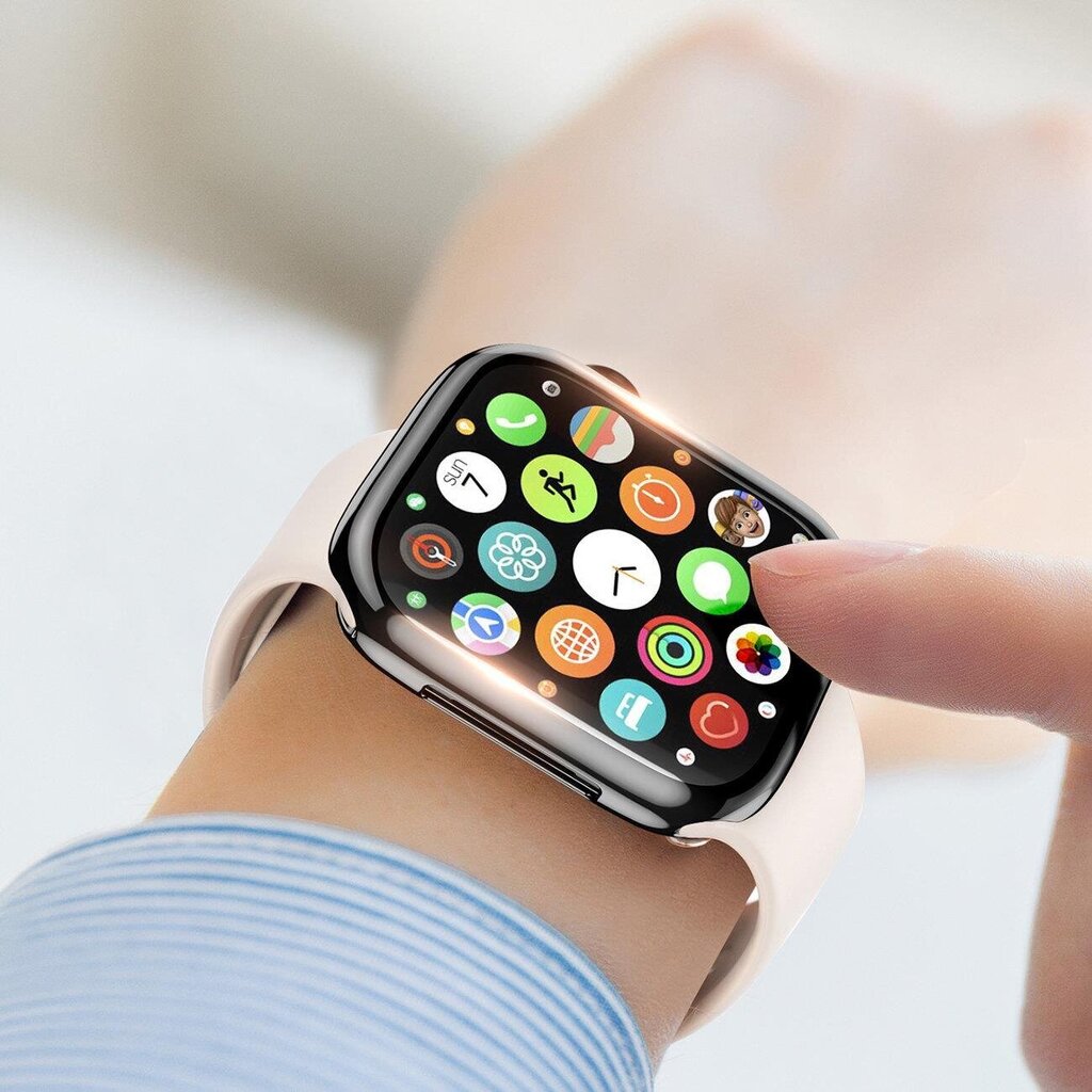 TPU Suojalasi / kotelo Dux Ducis Samo Apple Watch 44mm musta hinta ja tiedot | Älykellojen ja aktiivisuusrannekkeiden lisätarvikkeet | hobbyhall.fi