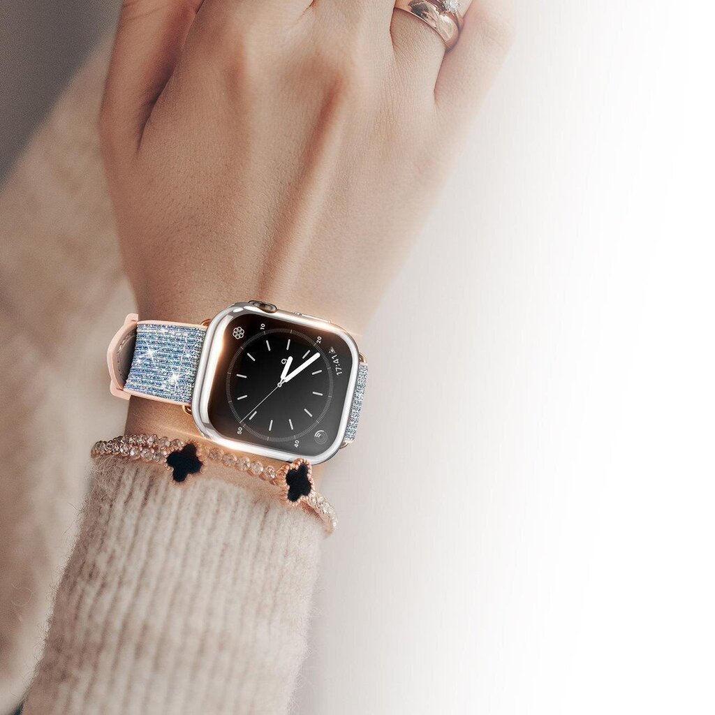 TPU Suojalasi / kotelo Dux Ducis Samo Apple Watch 44mm hopea hinta ja tiedot | Älykellojen ja aktiivisuusrannekkeiden lisätarvikkeet | hobbyhall.fi