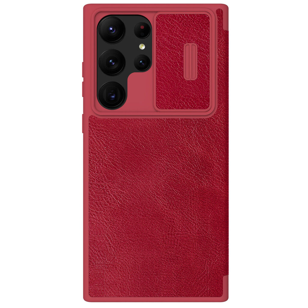 Kotelo Nillkin Qin Pro Leather Samsung S918 S23 Ultra 5G punainen hinta ja tiedot | Puhelimen kuoret ja kotelot | hobbyhall.fi