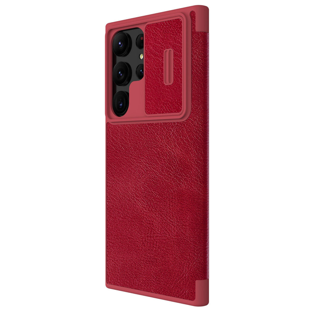 Kotelo Nillkin Qin Pro Leather Samsung S918 S23 Ultra 5G punainen hinta ja tiedot | Puhelimen kuoret ja kotelot | hobbyhall.fi