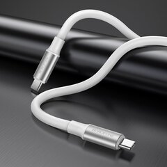 Kaapeli USB Borofone BX82 60W Type-C to Type-C 1.0 m valkoinen hinta ja tiedot | Puhelinkaapelit | hobbyhall.fi