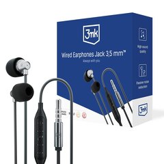 Kuulokkeet 3mk Wipunainen Earphones 3.5 mm musta hinta ja tiedot | 3MK Tietokoneet ja pelaaminen | hobbyhall.fi