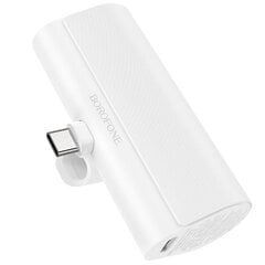 Ulkoinen Akku Power Bank Borofone BJ35 USB-C 5000 mAh valkoinen hinta ja tiedot | Varavirtalähteet | hobbyhall.fi