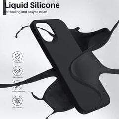 Kotelo Liquid Silicone 1.5mm Xiaomi RedMi 12/RedMi Note 12R/Poco M6 Pro musta hinta ja tiedot | Liquid Puhelimet, älylaitteet ja kamerat | hobbyhall.fi