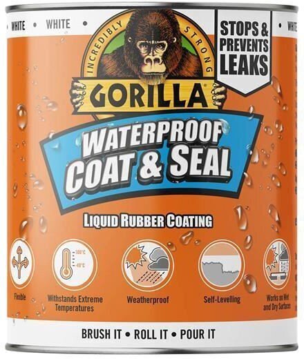 Gorilla liima Coat & Seal 473ml, valkoinen hinta ja tiedot | Liimat | hobbyhall.fi