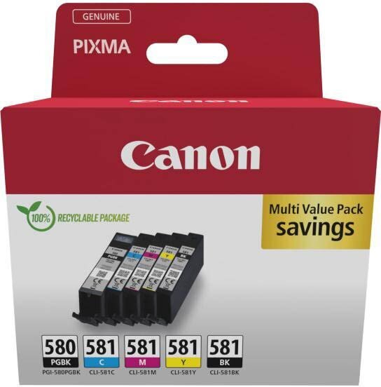 Canon muste PGI-580/CLI-581 Multipack, väri/musta hinta ja tiedot | Tulostimet | hobbyhall.fi