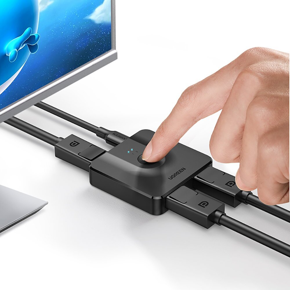 Ugreen CM430 DisplayPort Bi-directional Switch Black hinta ja tiedot | Adapterit | hobbyhall.fi