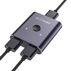 BlitzWolf BW-HDC2 Switch Box 2 x 1 4K HDMI (gray) hinta ja tiedot | Adapterit | hobbyhall.fi