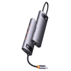 8in1 Baseus StarJoy Series, USB-C to 3x USB 3.1 + HDMI + USB-C PD + RJ45 + microSD|SD hinta ja tiedot | Adapterit | hobbyhall.fi