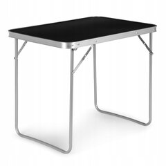 Matkapöytä piknik-pöytä kokoontaitettava 70x50cm musta hinta ja tiedot | Retkeilyvarusteet | hobbyhall.fi