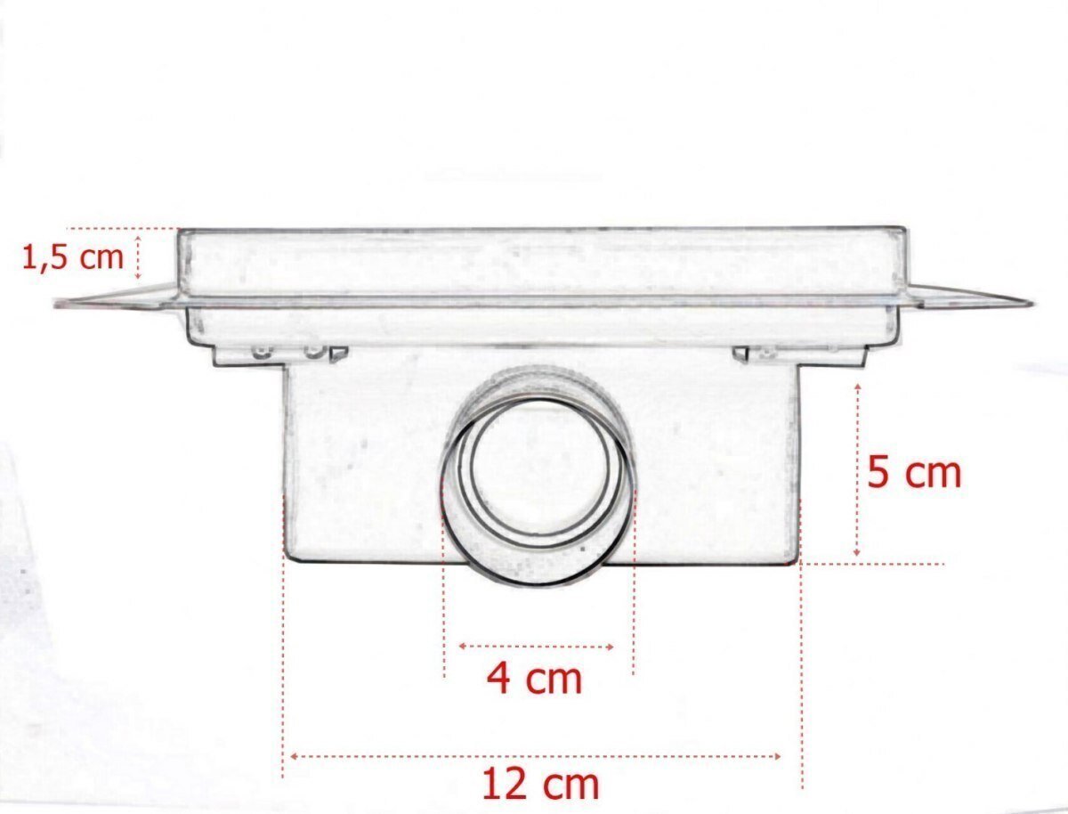 Neliön muotoinen suihkukouru 15cmx15cm hinta ja tiedot | Kylpyhuoneen sisustus | hobbyhall.fi