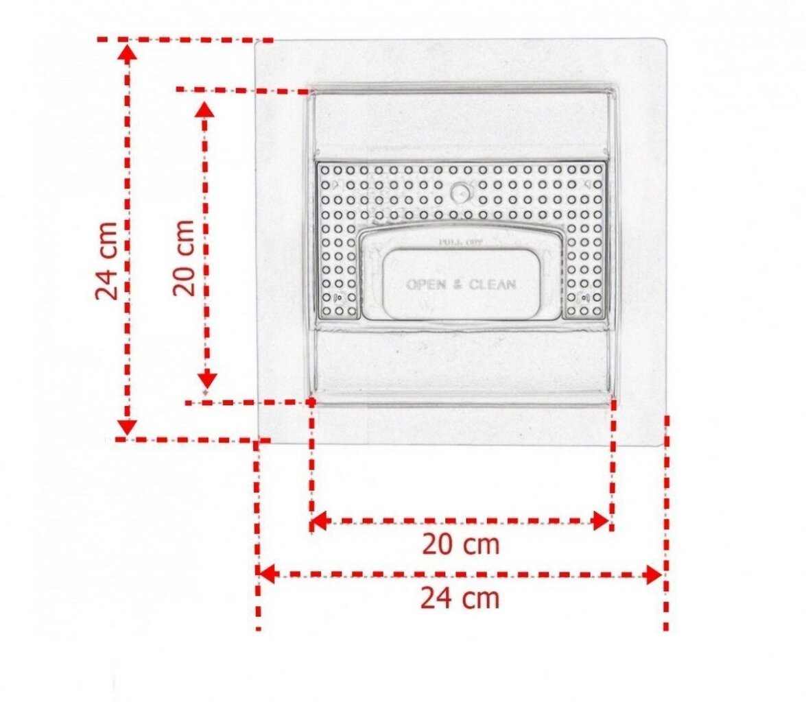 Suihkusäleikkö 20x20 cm hinta ja tiedot | Kylpyhuoneen sisustus | hobbyhall.fi