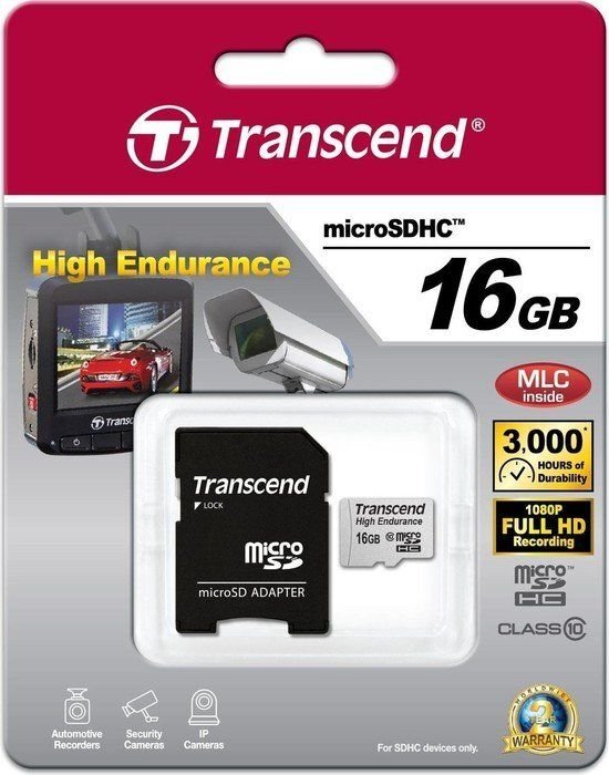 Transcend MicroSDHC 16 Gt Class 10 U1 (TS16GUSDHC10V) hinta ja tiedot | Kameran muistikortit | hobbyhall.fi