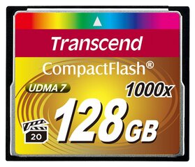 Transcend Compact Flash 128GB 1000x hinta ja tiedot | Puhelimen muistikortit | hobbyhall.fi