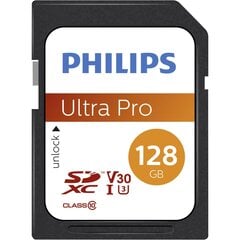 Philips SDXC 128GB Class 10 UHS-I U3 V30 A1 hinta ja tiedot | Philips Matkapuhelimet ja tarvikkeet | hobbyhall.fi