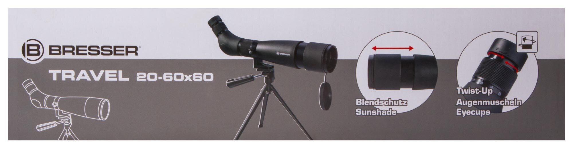 Bresser Travel 20-60x60 Spotting Scope hinta ja tiedot | Kiikarit | hobbyhall.fi