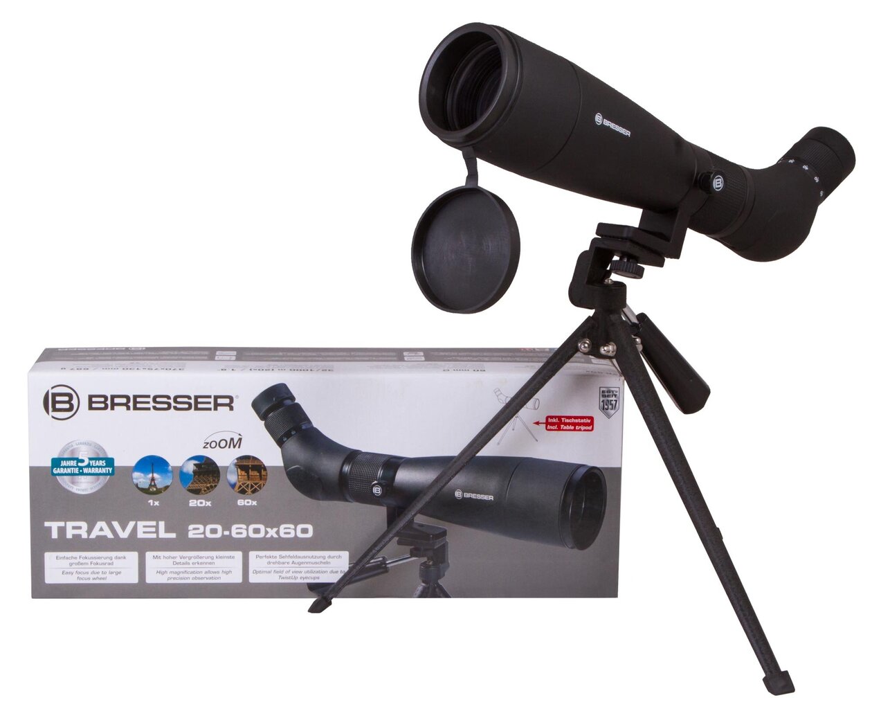 Bresser Travel 20-60x60 Spotting Scope hinta ja tiedot | Kiikarit | hobbyhall.fi