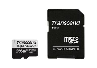 Transcend microSDXC 350V 256GB Class 10 UHS-I U1 hinta ja tiedot | Kameran muistikortit | hobbyhall.fi