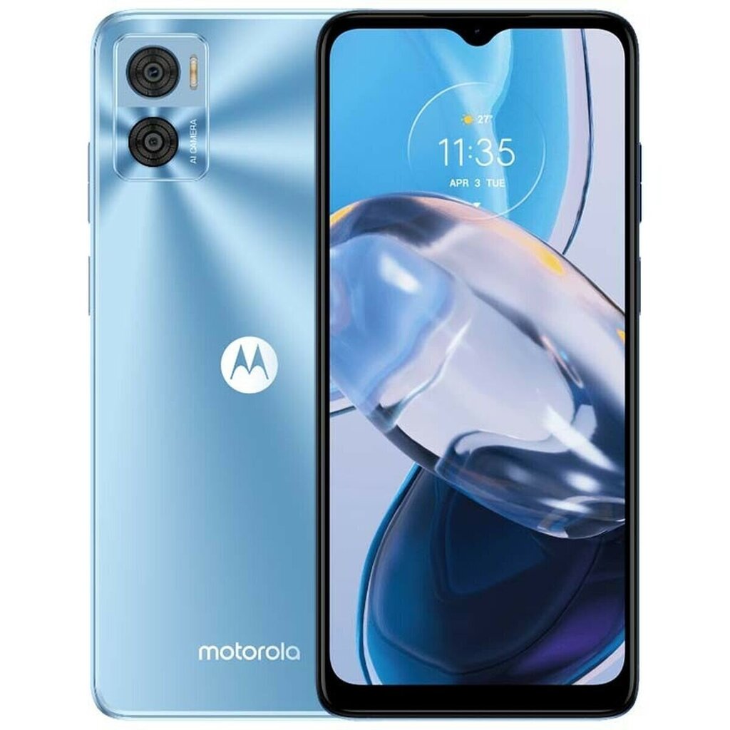 Motorola Moto E22 XT2239-6, 64 Gt, kaksi SIM-korttia, sininen hinta ja tiedot | Matkapuhelimet | hobbyhall.fi