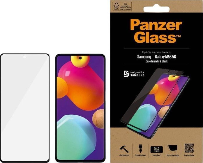 Suojalasi PanzerGlass E2E Tavallinen Samsung M53 hinta ja tiedot | Näytönsuojakalvot ja -lasit | hobbyhall.fi