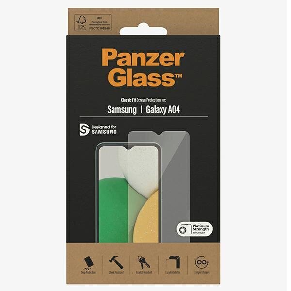 Suojalasi PanzerGlass Classic Fit Samsung A04 A045 Näytönsuoja 7312 hinta ja tiedot | Näytönsuojakalvot ja -lasit | hobbyhall.fi