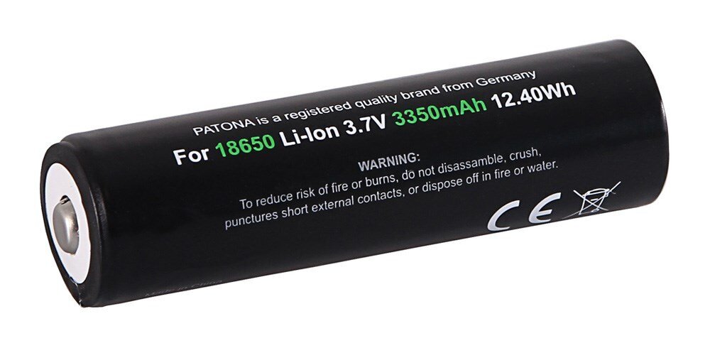 Patona Premium PA-LA-6516 18650 nappiparisto 3350mAh 3.7V Li-Io hinta ja tiedot | Kameran akut | hobbyhall.fi