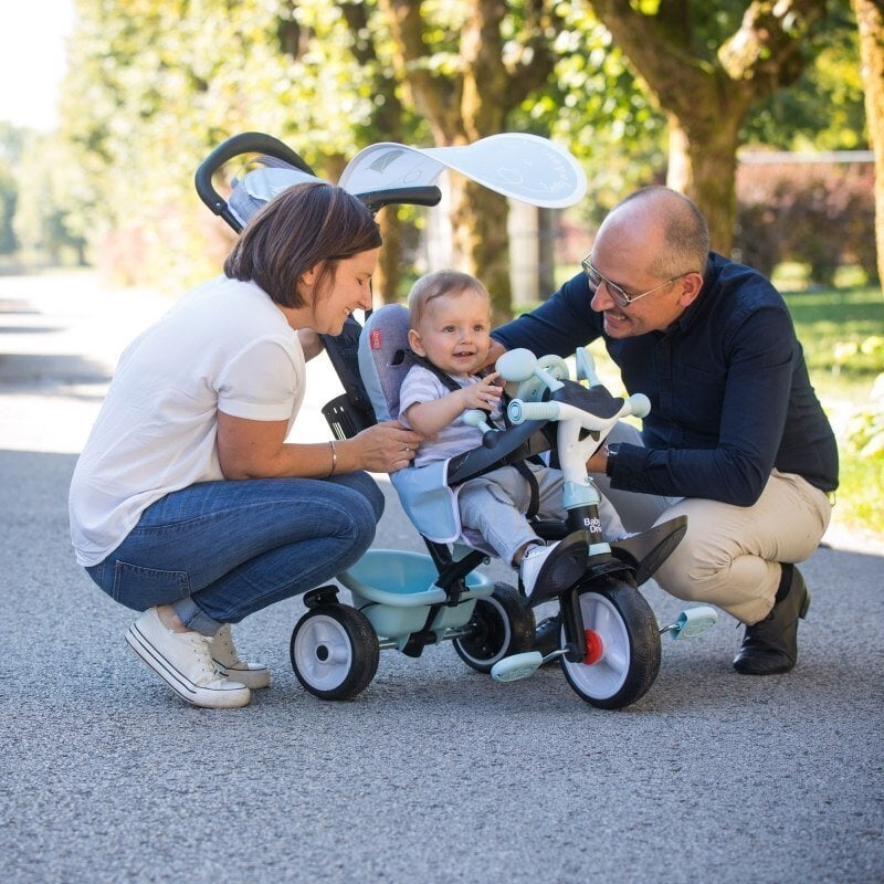 Liukuva kolmipyöräinen Smoby Baby Driver Plus, sininen hinta ja tiedot | Kolmipyörät | hobbyhall.fi