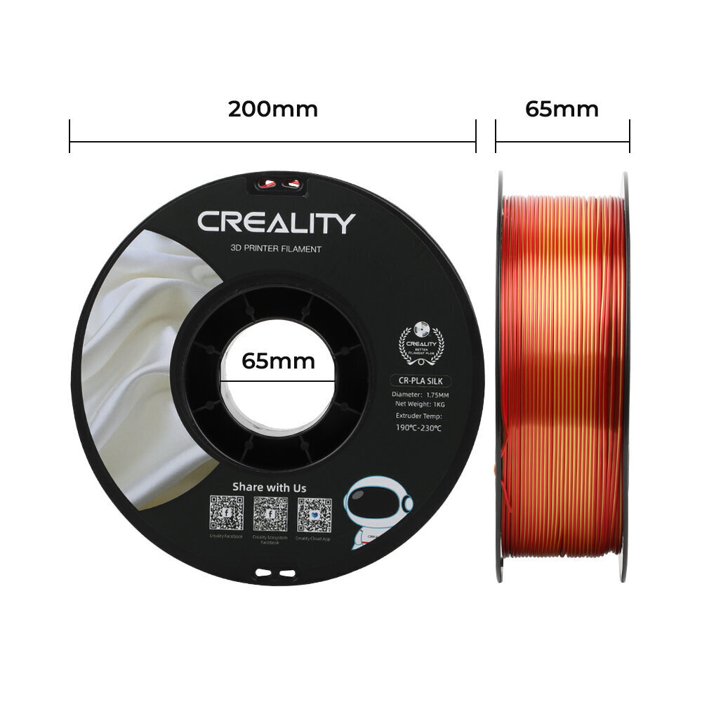 3D-muovi Creality CR-PLA Silk hinta ja tiedot | Älylaitteiden lisätarvikkeet | hobbyhall.fi