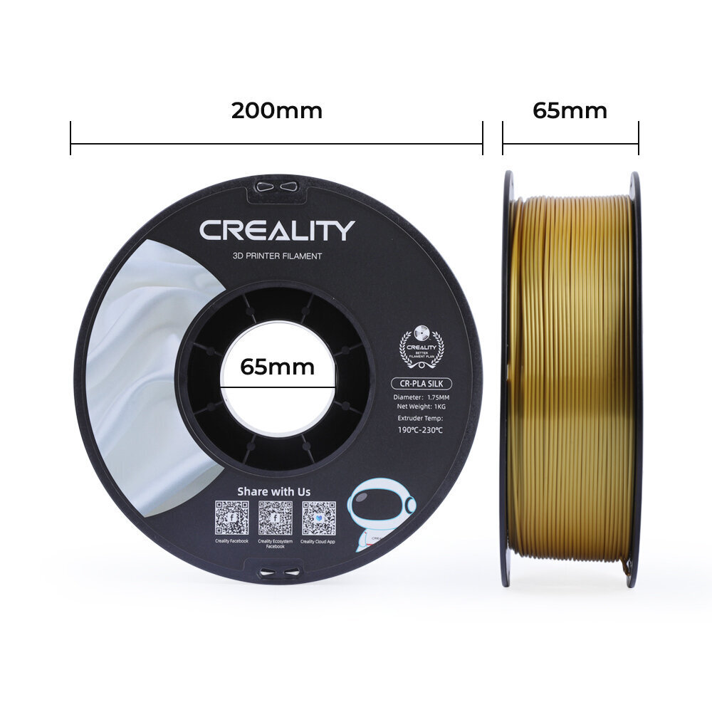 3D Plastic Creality CR-PLA Silk hinta ja tiedot | Älylaitteiden lisätarvikkeet | hobbyhall.fi