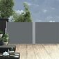 vidaXL Sisäänvedettävä sivumarkiisi 140x1000 cm antrasiitti hinta ja tiedot | Aurinkovarjot ja markiisit | hobbyhall.fi