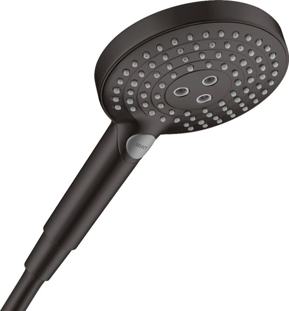 Hansgrohe Raindance Select S 120 3sr.suihkupää 15L/min. mattamusta 26530670 hinta ja tiedot | Suihkupäät ja tarvikkeet | hobbyhall.fi