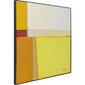 Kehystetty kuva Abstraktit muodot keltainen 113x113cm hinta ja tiedot | Taulut | hobbyhall.fi