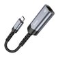 Adapteri Hoco UA26 USB-C kiinni RJ45 (1000 Mbps) harmaa hinta ja tiedot | Adapterit | hobbyhall.fi