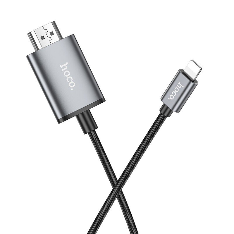 Cable Hoco UA27 Lightning to HDMI 2.0m gray hinta ja tiedot | Kaapelit ja adapterit | hobbyhall.fi