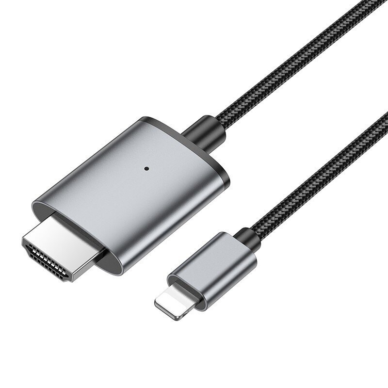 Cable Hoco UA27 Lightning to HDMI 2.0m gray hinta ja tiedot | Kaapelit ja adapterit | hobbyhall.fi