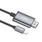 Cable Hoco UA27 Lightning to HDMI 2.0m gray hinta ja tiedot | Kaapelit ja adapterit | hobbyhall.fi