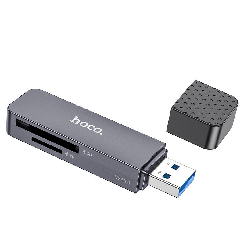 Memory card reader Hoco HB45 2-in-1 USB2.0 grey hinta ja tiedot | Adapterit | hobbyhall.fi