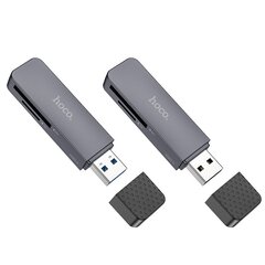 Memory card reader Hoco HB45 2-in-1 USB2.0 grey hinta ja tiedot | Hoco Tietokoneiden lisävarusteet | hobbyhall.fi