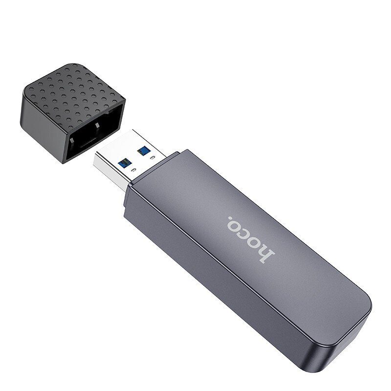 Memory card reader Hoco HB45 2-in-1 USB2.0 grey hinta ja tiedot | Adapterit | hobbyhall.fi