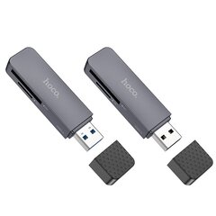 Memory card reader Hoco HB45 2-in-1 USB3.0 grey hinta ja tiedot | Adapterit | hobbyhall.fi