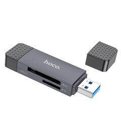 Memory card reader Hoco HB45 USB-C/USB-A 2-in-1 USB3.0 grey hinta ja tiedot | Adapterit | hobbyhall.fi