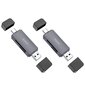 Memory card reader Hoco HB45 USB-C/USB-A 2-in-1 USB3.0 grey hinta ja tiedot | Adapterit | hobbyhall.fi