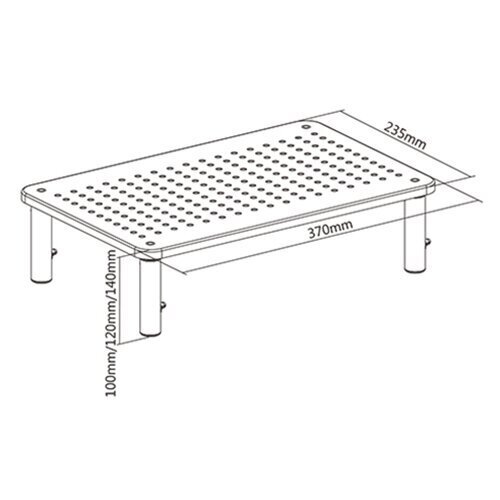 Näytön teline Gembird MS-TABLE-01, musta hinta ja tiedot | TV-tasot | hobbyhall.fi