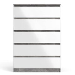 Lipasto Aatrium, 77x50x111 cm, valkoinen/harmaa hinta ja tiedot | Lipastot | hobbyhall.fi