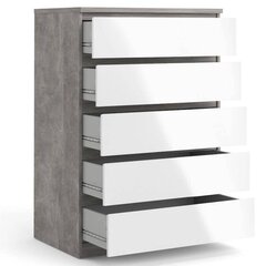 Lipasto Aatrium, 77x50x111 cm, valkoinen/harmaa hinta ja tiedot | Lipastot | hobbyhall.fi