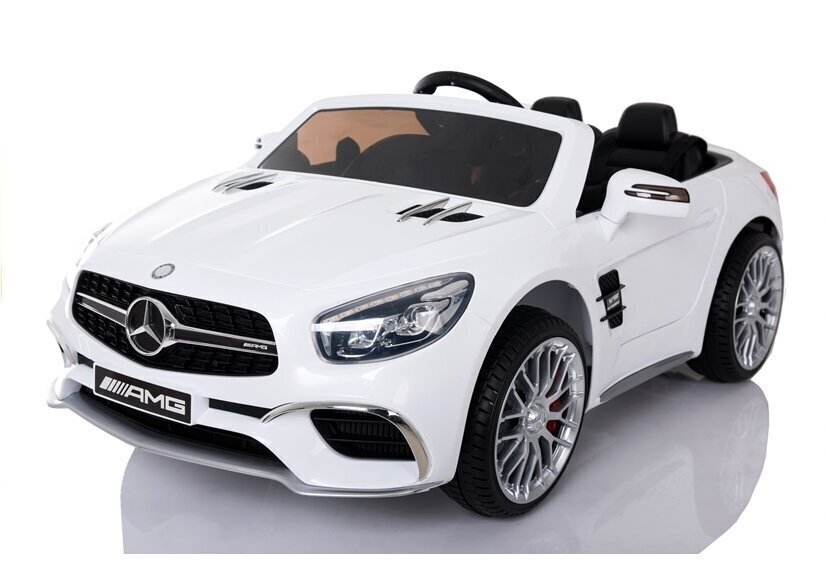 Mercedes-Benz SL65 sähköauto lapsille, valkoinen hinta ja tiedot | Lasten sähköautot | hobbyhall.fi