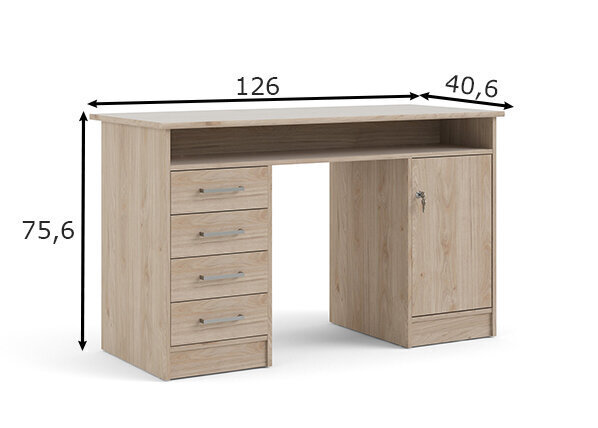 Desk Function Plus, ruskea hinta ja tiedot | Tietokonepöydät ja työpöydät | hobbyhall.fi